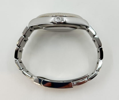 Rolex Datejust 41 Stainless Steel Blue Roman Dial Fluted Bezel Oyster Bracelet - 116334 BLURFO - Luxury Time NYC