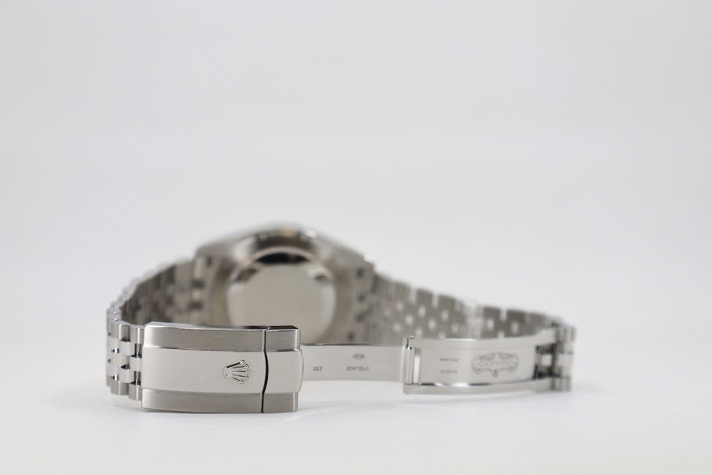 Rolex Datejust 41 Stainless Steel Blue Roman Dial Smooth Bezel Jubilee Bracelet 126300 - Luxury Time NYC INC