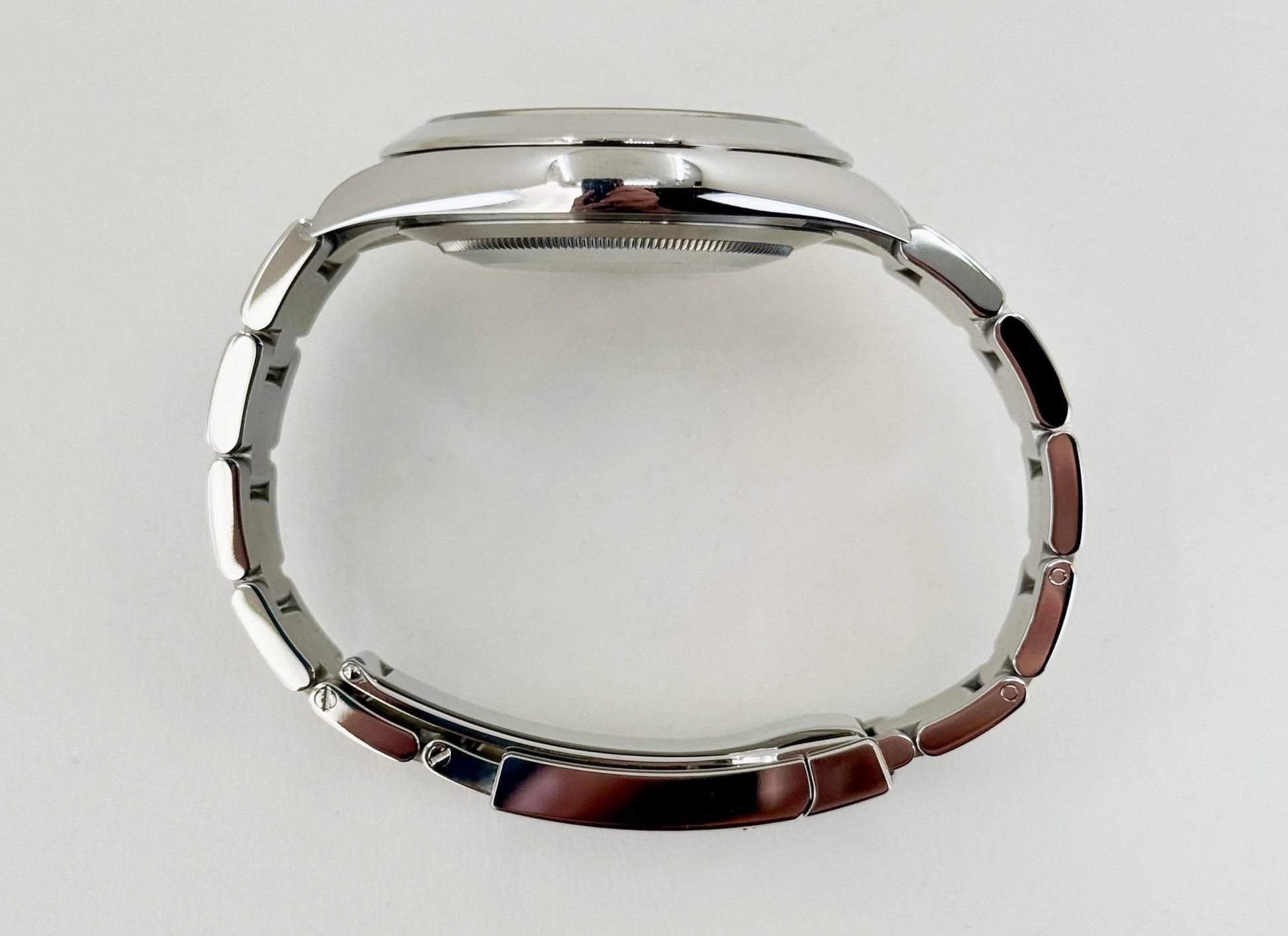 Rolex Datejust 41 Stainless Steel Dark Rhodium Index Dial Smooth Bezel Oyster Bracelet 126300 - Luxury Time NYC