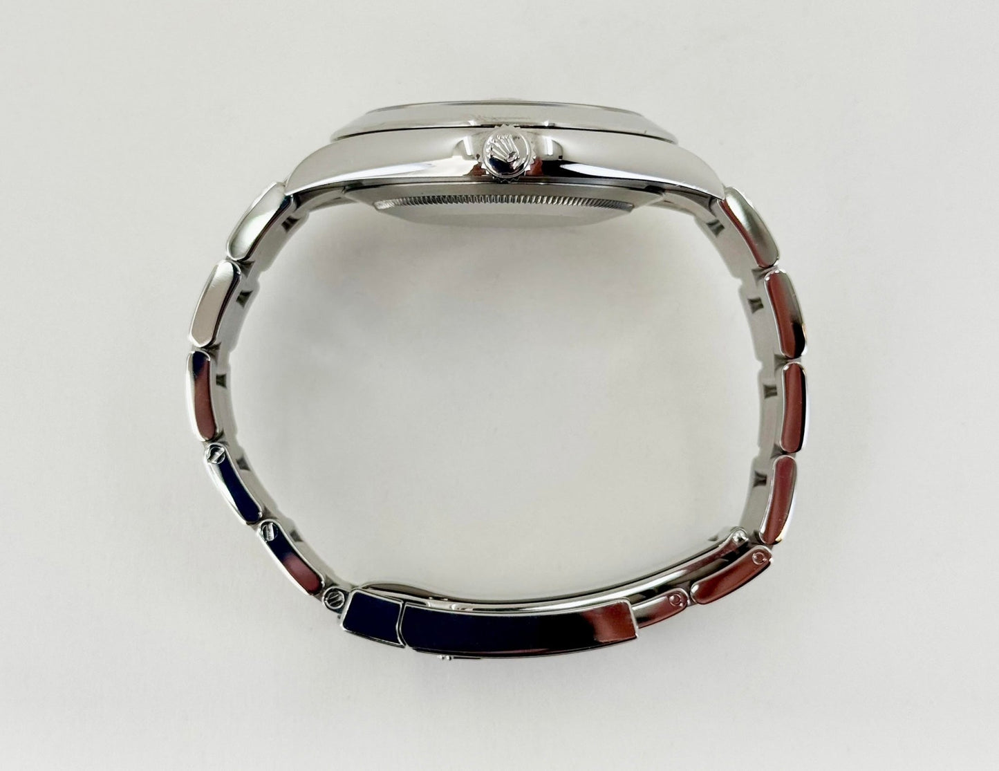 Rolex Datejust 41 Stainless Steel Dark Rhodium Index Dial Smooth Bezel Oyster Bracelet 126300 - Luxury Time NYC