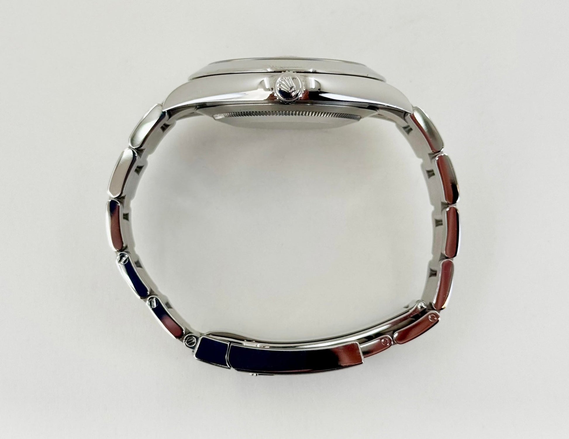 Rolex Datejust 41 Stainless Steel Dark Rhodium Index Dial Smooth Bezel Oyster Bracelet 126300 - Luxury Time NYC