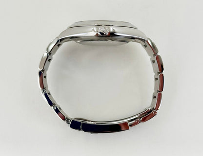 Rolex Datejust 41 Stainless Steel Dark Rhodium Index Dial Smooth Bezel Oyster Bracelet 126300 - Luxury Time NYC