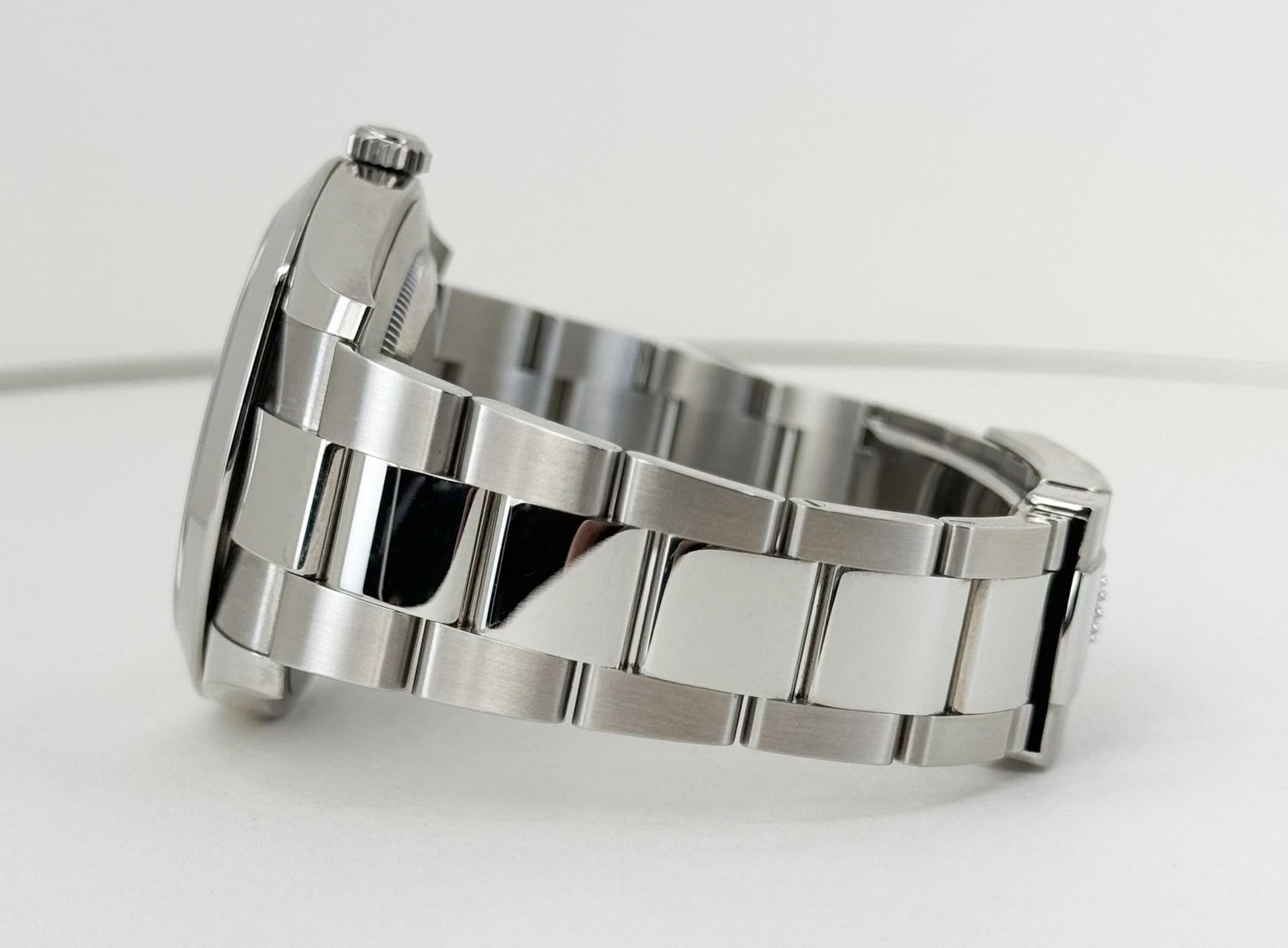 Rolex Datejust 41 Stainless Steel Dark Rhodium Index Dial Smooth Bezel Oyster Bracelet 126300 - Luxury Time NYC