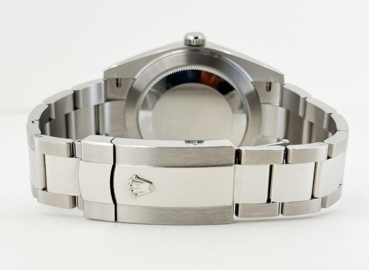 Rolex Datejust 41 Stainless Steel Mint Green Index Dial Smooth Bezel Oyster Bracelet 126300 - Luxury Time NYC