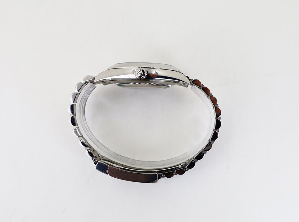 Rolex Datejust 41 Stainless Steel Slate Roman Dial Smooth Bezel Jubilee Bracelet 126300 - Luxury Time NYC