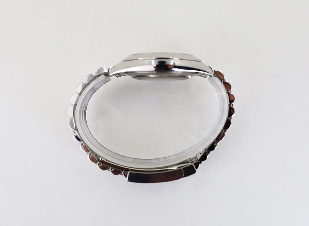 Rolex Datejust 41 Stainless Steel Slate Roman Dial Smooth Bezel Jubilee Bracelet 126300 - Luxury Time NYC