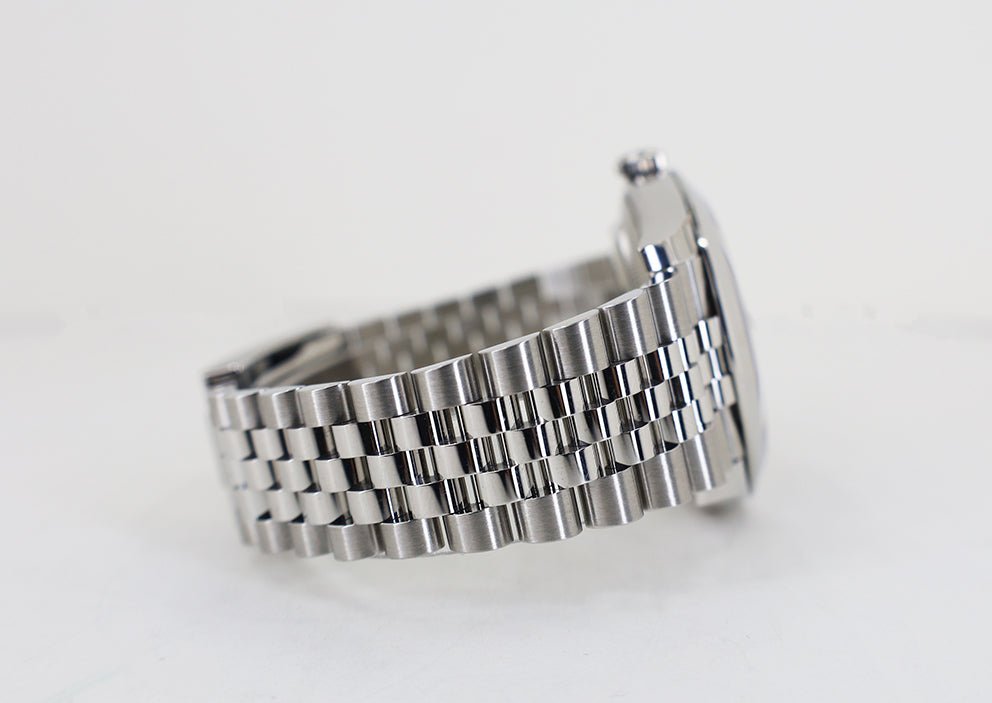 Rolex Datejust 41 Stainless Steel Slate Roman Dial Smooth Bezel Jubilee Bracelet 126300 - Luxury Time NYC