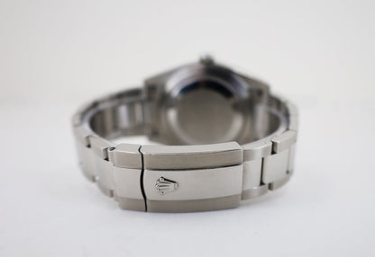 Rolex Datejust 41 White Gold/Steel Black Diamond Dial Fluted Bezel Oyster Bracelet 126334 - Luxury Time NYC