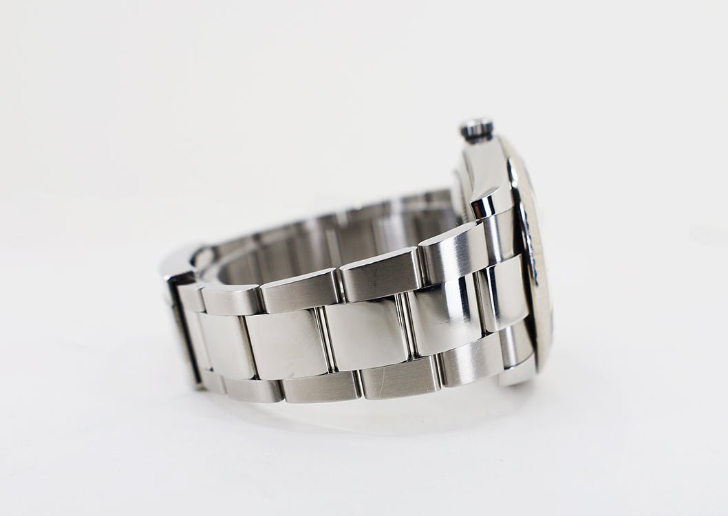 Rolex Datejust 41 White Gold/Steel Black Diamond Dial Fluted Bezel Oyster Bracelet 126334 - Luxury Time NYC