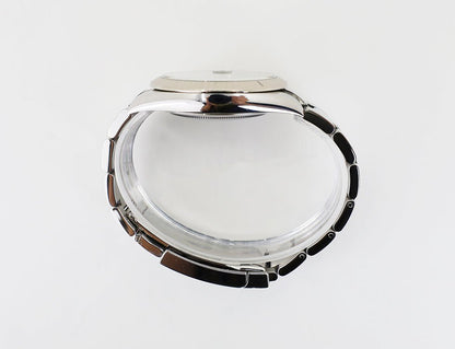 Rolex Datejust 41 White Gold/Steel Black Diamond Dial Fluted Bezel Oyster Bracelet 126334 - Luxury Time NYC