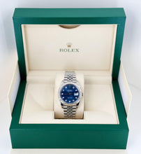 Load image into Gallery viewer, Rolex Datejust 41 White Gold/Steel Blue Diamond Dial Fluted Bezel Jubilee Bracelet 126334 - Luxury Time NYC