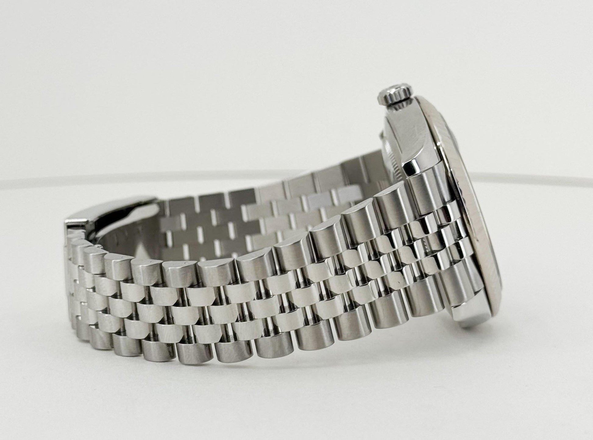 Rolex Datejust 41 White Gold/Steel Blue Diamond Dial Fluted Bezel Jubilee Bracelet 126334 - Luxury Time NYC