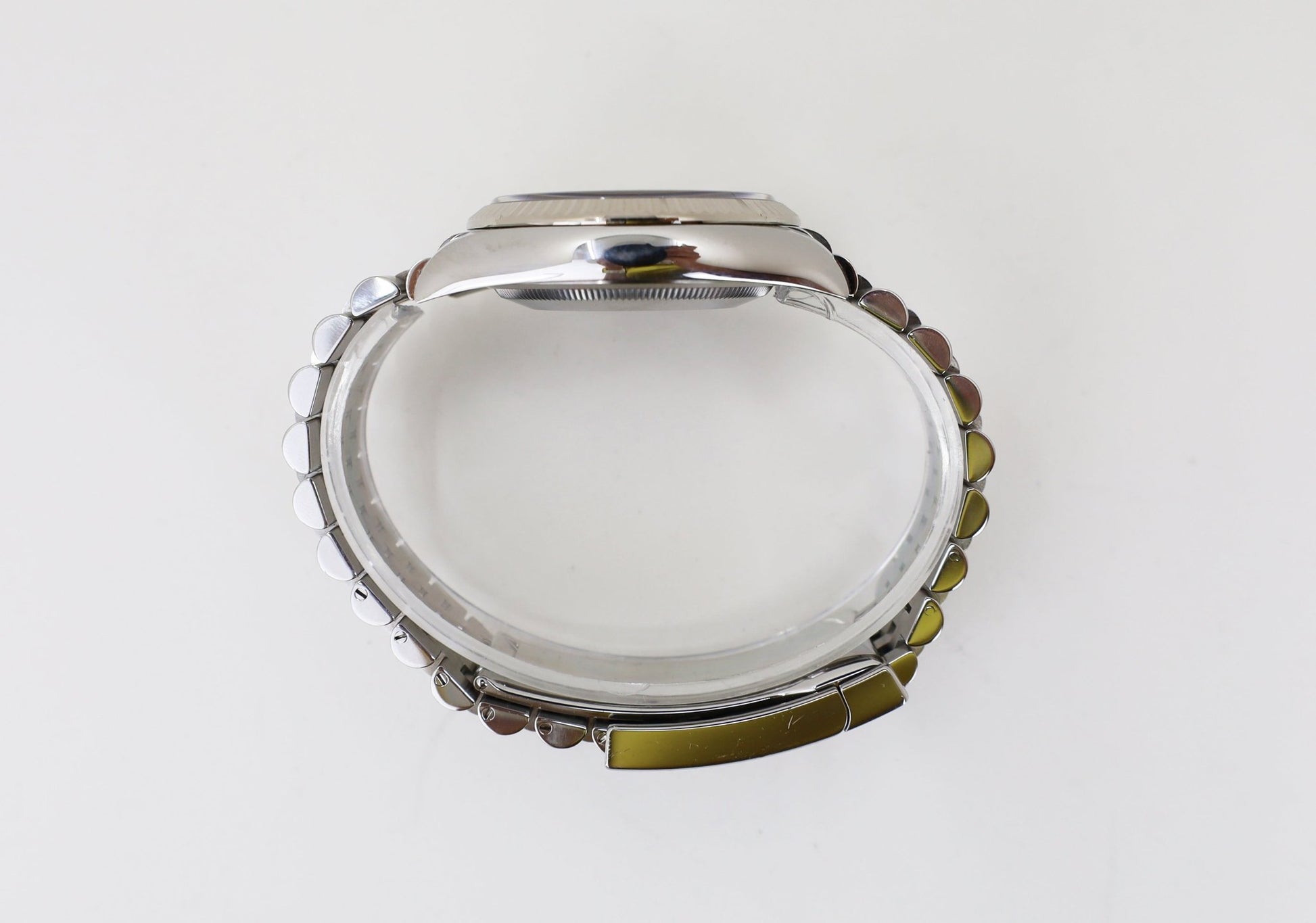 Rolex Datejust 41 White Gold/Steel Blue Index Dial Fluted Bezel Jubilee Bracelet 126334 - Luxury Time NYC