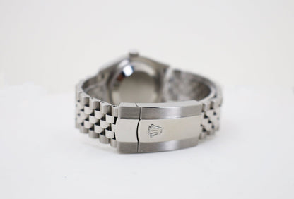 Rolex Datejust 41 White Gold/Steel Blue Index Dial Fluted Bezel Jubilee Bracelet 126334 - Luxury Time NYC