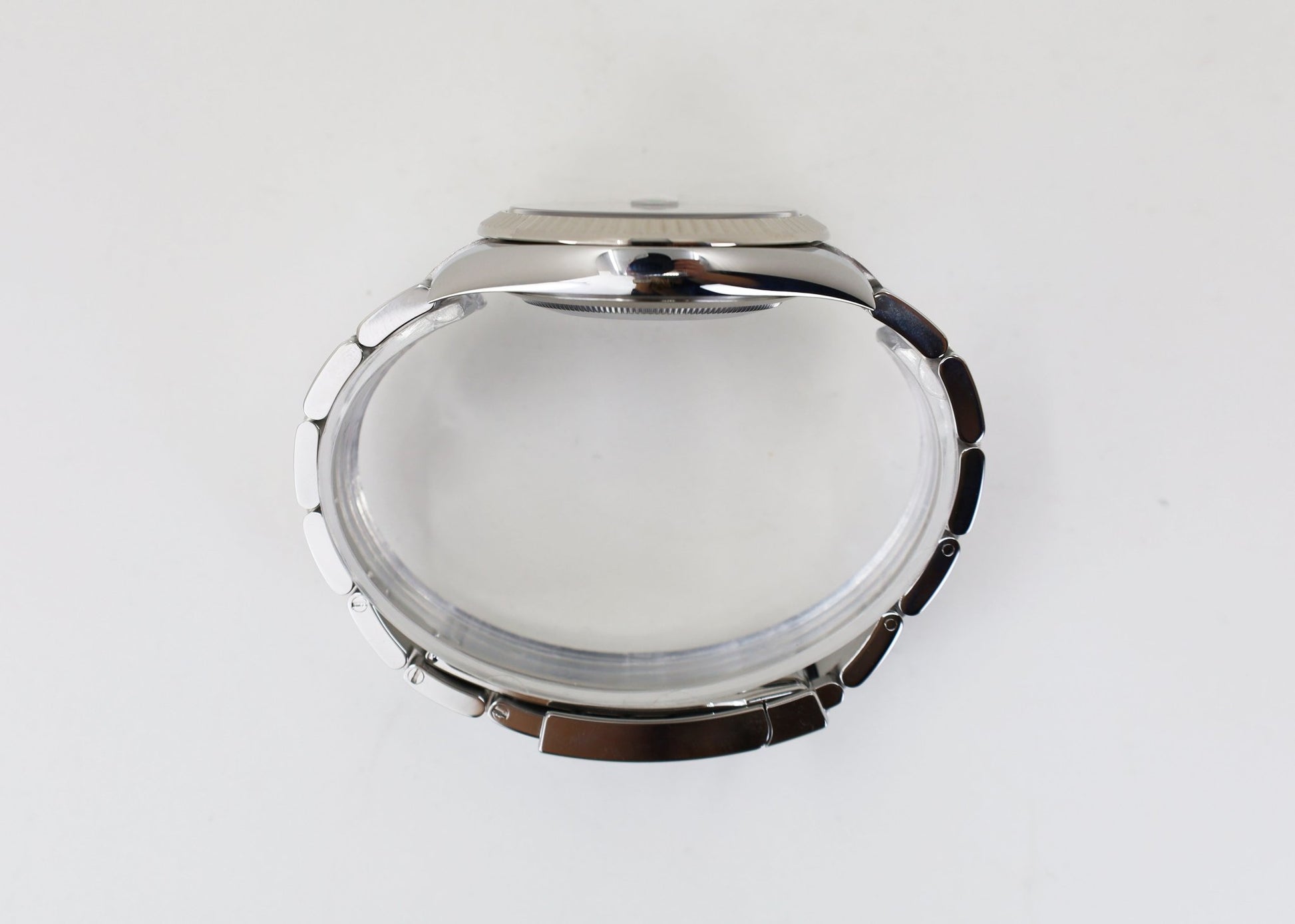 Rolex Datejust 41 White Gold/Steel Slate Roman Dial Fluted Bezel Oyster Bracelet 126334 - Luxury Time NYC