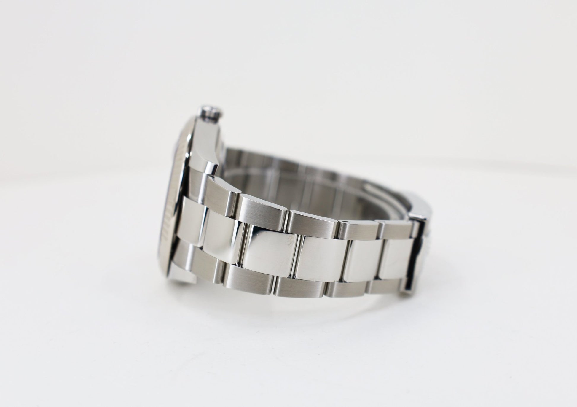 Rolex Datejust 41 White Gold/Steel Slate Roman Dial Fluted Bezel Oyster Bracelet 126334 - Luxury Time NYC