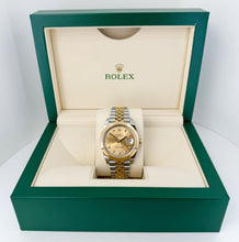 Load image into Gallery viewer, Rolex Datejust 41 Yellow Gold/Steel Champagne Diamond Dial Smooth Bezel Jubilee Bracelet 126303 - Luxury Time NYC