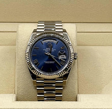 Load image into Gallery viewer, Rolex Day-Date 40 White Gold Blue Roman Dial &amp; Fluted Bezel President Bracelet 228239 - Luxury Time NYC INC