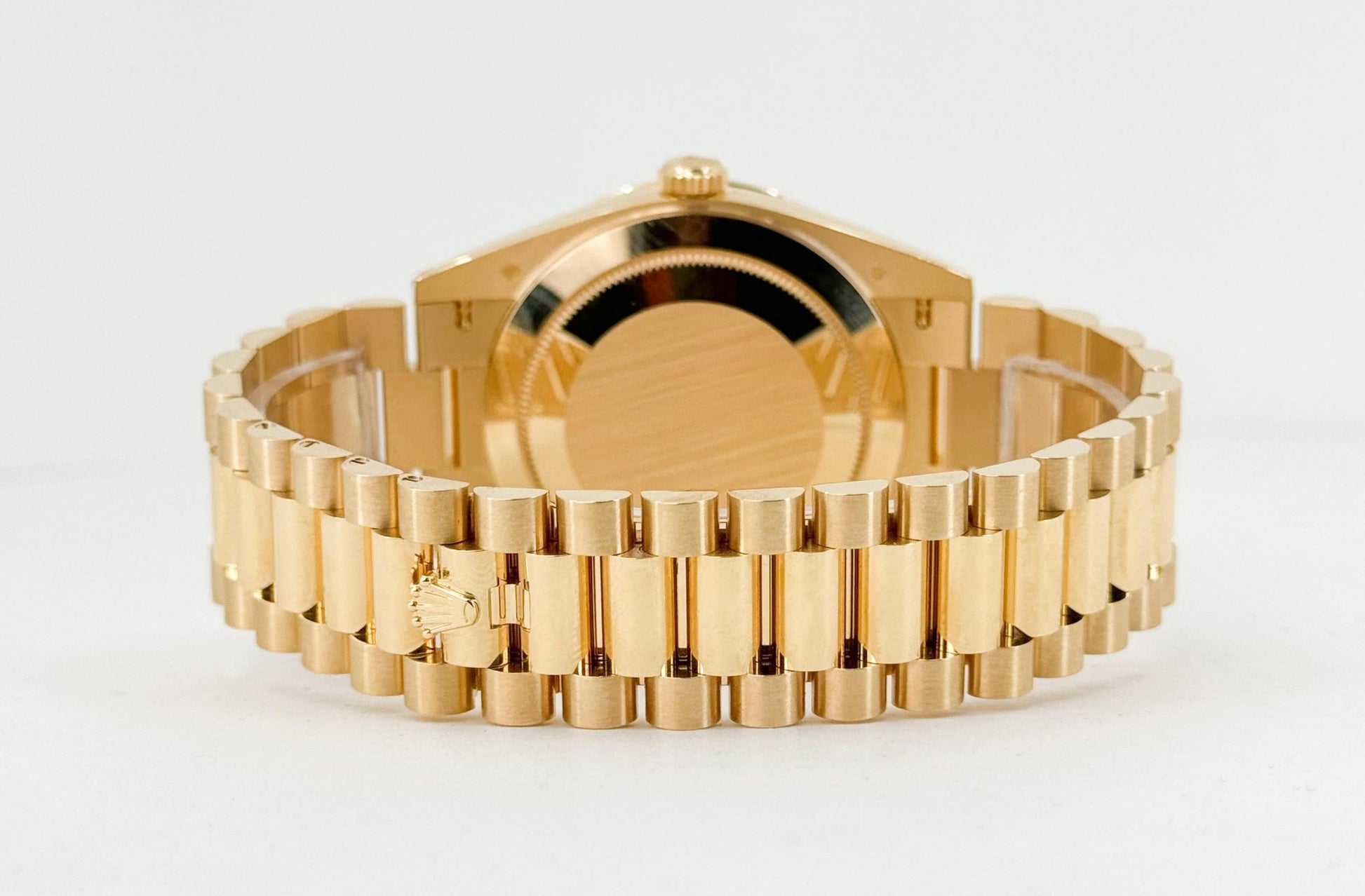 Rolex Day-Date 40 Yellow Gold Champagne Diamond Dial & Diamond Bezel President Bracelet 228348RBR - Luxury Time NYC