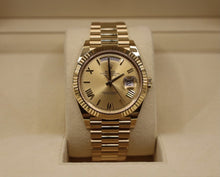Load image into Gallery viewer, Rolex Day-Date 40 Yellow Gold Champagne Roman Dial &amp; Fluted Bezel President Bracelet 228238 - Luxury Time NYC INC
