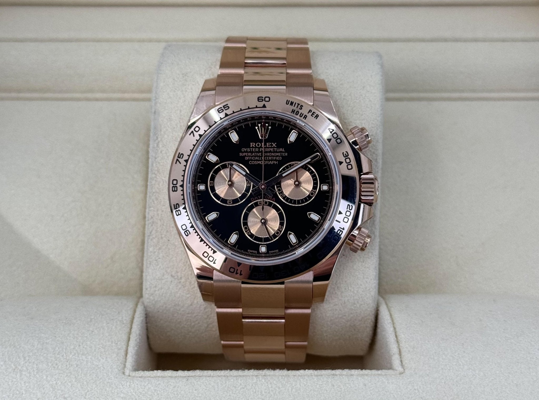 Rolex Daytona 116505 Rose Gold | Black Index & Pink Subdials 40mm