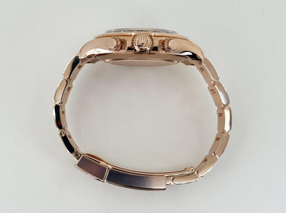 Rolex Daytona 116505 Black Index Pink Subdials Rose Gold Oyster Chronograph - Luxury Time NYC