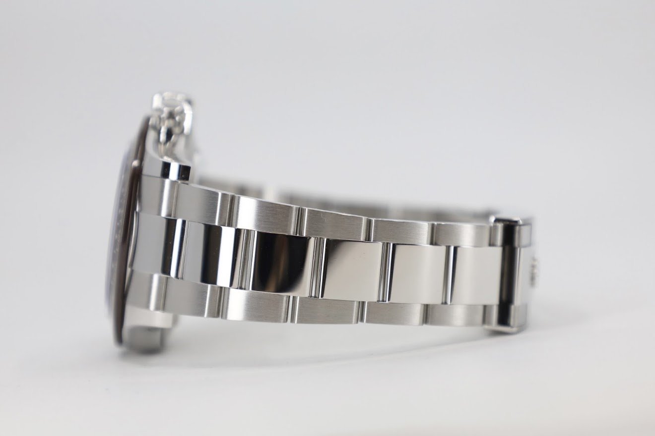 Rolex Daytona Platinum Ice Blue Index Dial Chestnut Brown Ceramic Bezel Oyster Bracelet 116506 - Luxury Time NYC INC