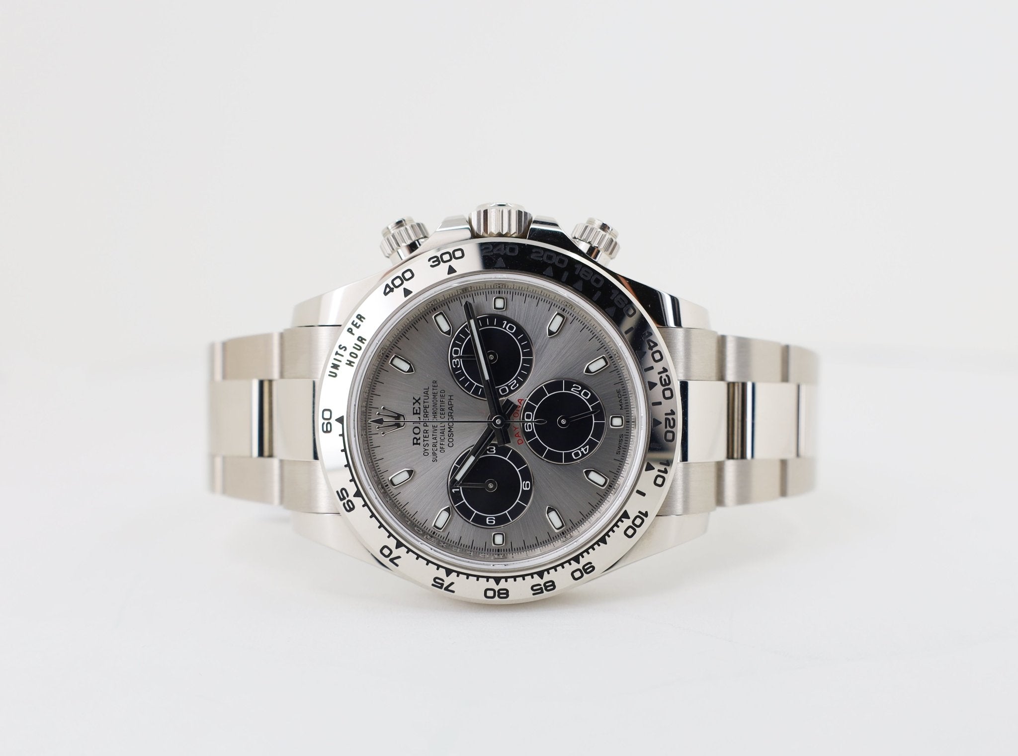 Shop Rolex Daytona White Gold Steel/Silver Dial - 116509 – Luxury