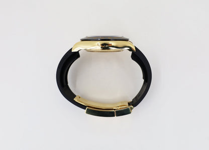 Rolex Daytona Yellow Gold White Index Dial Ceramic Bezel Oysterflex Rubber Bracelet 116518LN - Luxury Time NYC