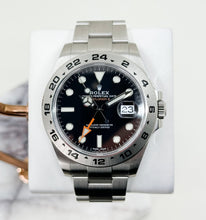 Load image into Gallery viewer, Rolex Explorer II &quot;Steve McQueen&quot; GMT Stainless Steel Black Dial 42mm Oyster Bracelet 216570 - Luxury Time NYC