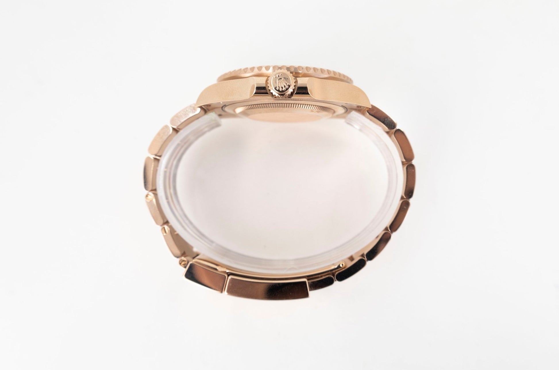 Rolex GMT Master II Rose Gold Black Dial Brown/Black Ceramic Bezel Oyster Bracelet 126715CHNR - Luxury Time NYC