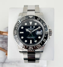 Load image into Gallery viewer, Rolex GMT Master II Stainless Steel Black Dial Ceramic Bezel Oyster Bracelet 116710LN - Luxury Time NYC