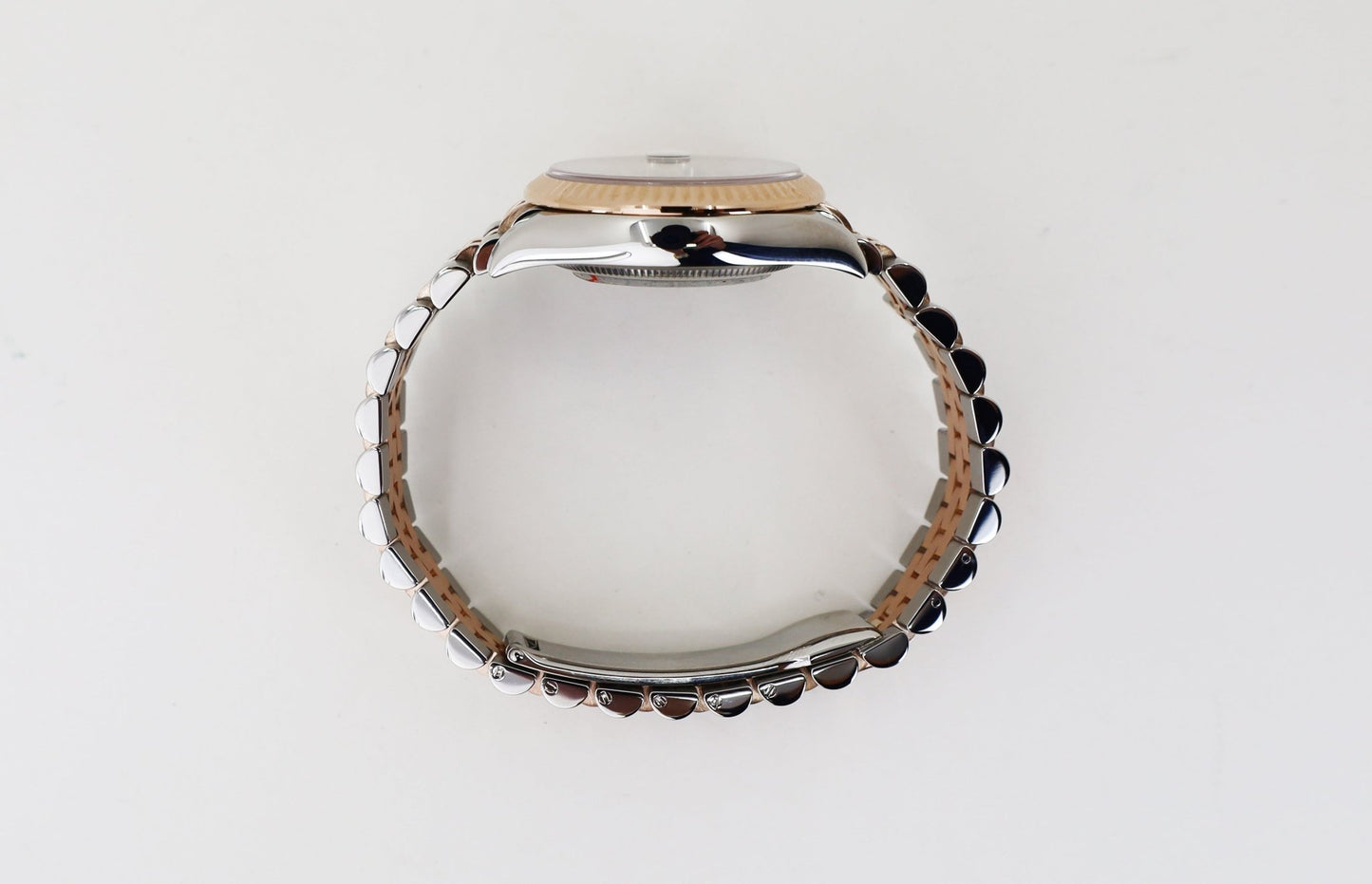 Rolex Lady-Datejust 31 Rose Gold/Steel Rhodium Index Dial & Fluted Bezel Jubilee Bracelet 278271 - Luxury Time NYC