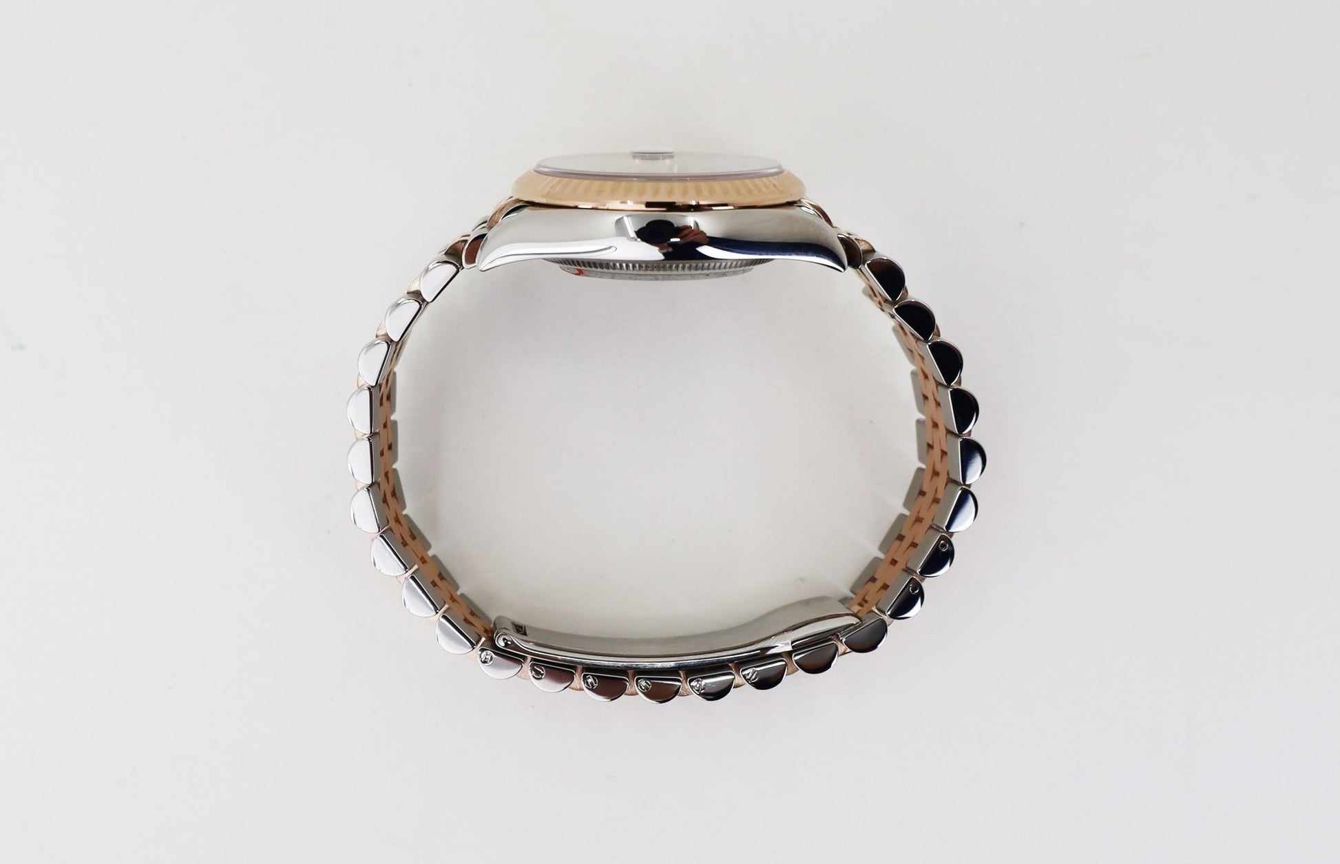 Rolex Lady-Datejust 31 Rose Gold/Steel Rhodium Index Dial & Fluted Bezel Jubilee Bracelet 278271 - Luxury Time NYC