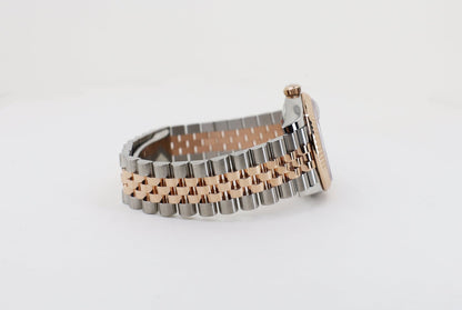 Rolex Lady-Datejust 31 Rose Gold/Steel Rhodium Index Dial & Fluted Bezel Jubilee Bracelet 278271 - Luxury Time NYC