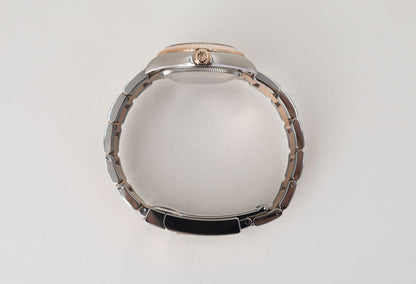 Rolex Lady-Datejust 31 Rose Gold/Steel White Roman Dial & Fluted Bezel Oyster Bracelet 278271 - Luxury Time NYC