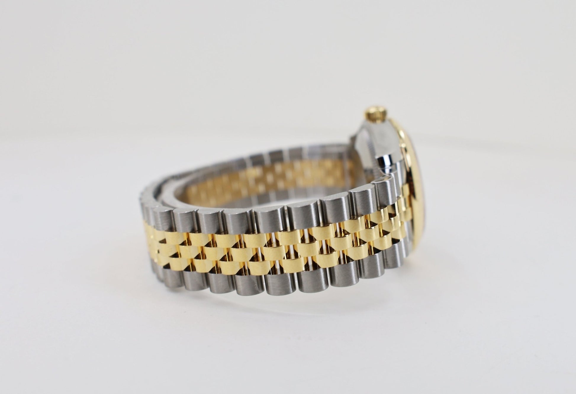 Rolex Lady-Datejust 31 Yellow Gold/Steel Olive Green Roman Diamond VI Dial & Fluted Bezel Jubilee Bracelet 278273 - Luxury Time NYC