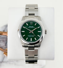 Load image into Gallery viewer, Rolex Oyster Perpetual 31 Watch - Domed Bezel - Green Index Dial - Oyster Bracelet - 2020 Release - 277200 greio - Luxury Time NYC