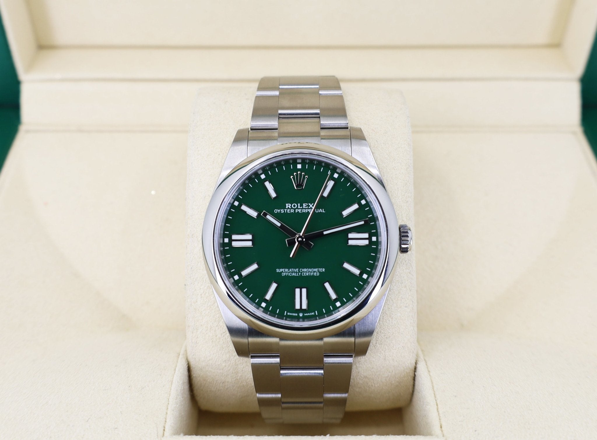 Rolex Oyster Perpetual 41 Automatic Green Dial Men's Watch