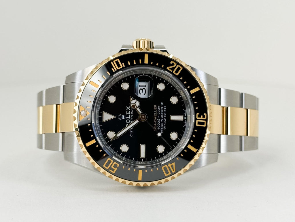 Rolex Sea-Dweller 43mm Case Yellow Gold/Steel Black Luminous Dial & Ceramic Bezel Oyster Bracelet 126603 - Luxury Time NYC