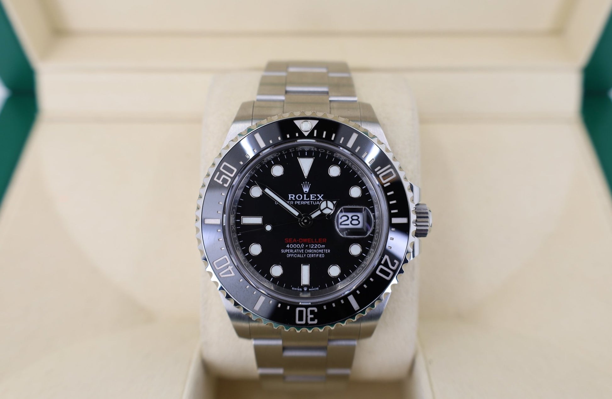 Rolex Sea-Dweller Stainless Steel Black Maxi Dial & Ceramic Bezel Oyster Bracelet 43mm 126600 - Luxury Time NYC
