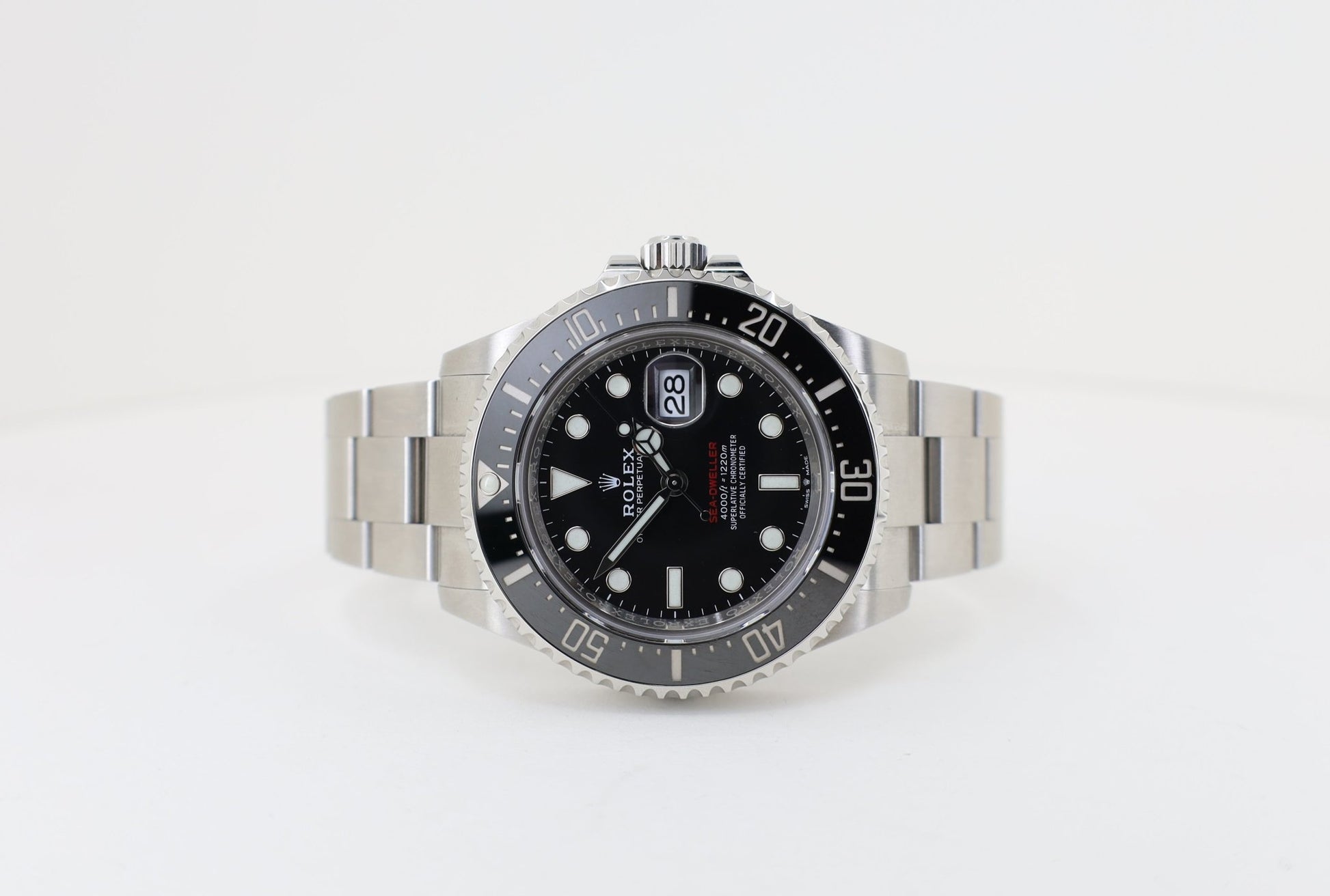 Rolex Sea-Dweller Stainless Steel Black Maxi Dial & Ceramic Bezel Oyster Bracelet 43mm 126600 - Luxury Time NYC
