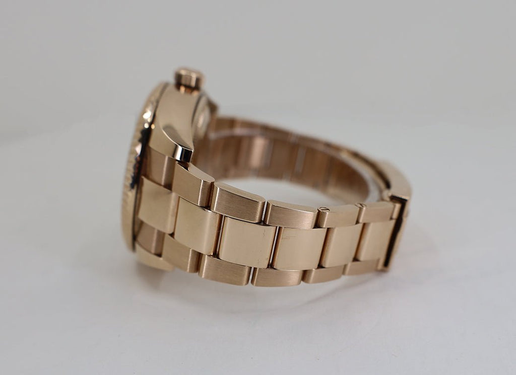 Rolex Sky-Dweller Rose Gold Dark Rhodium Index Dial Fluted Bezel Oyster Bracelet 326935 - Luxury Time NYC