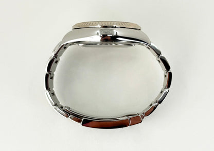 Rolex Sky-Dweller Stainless Steel Black Index Dial Fluted White Gold Bezel Oyster Bracelet 326934 - Luxury Time NYC