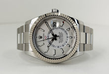 Load image into Gallery viewer, Rolex Sky-Dweller Stainless Steel White Index Dial Fluted White Gold Bezel Oyster Bracelet 326934 - Luxury Time NYC