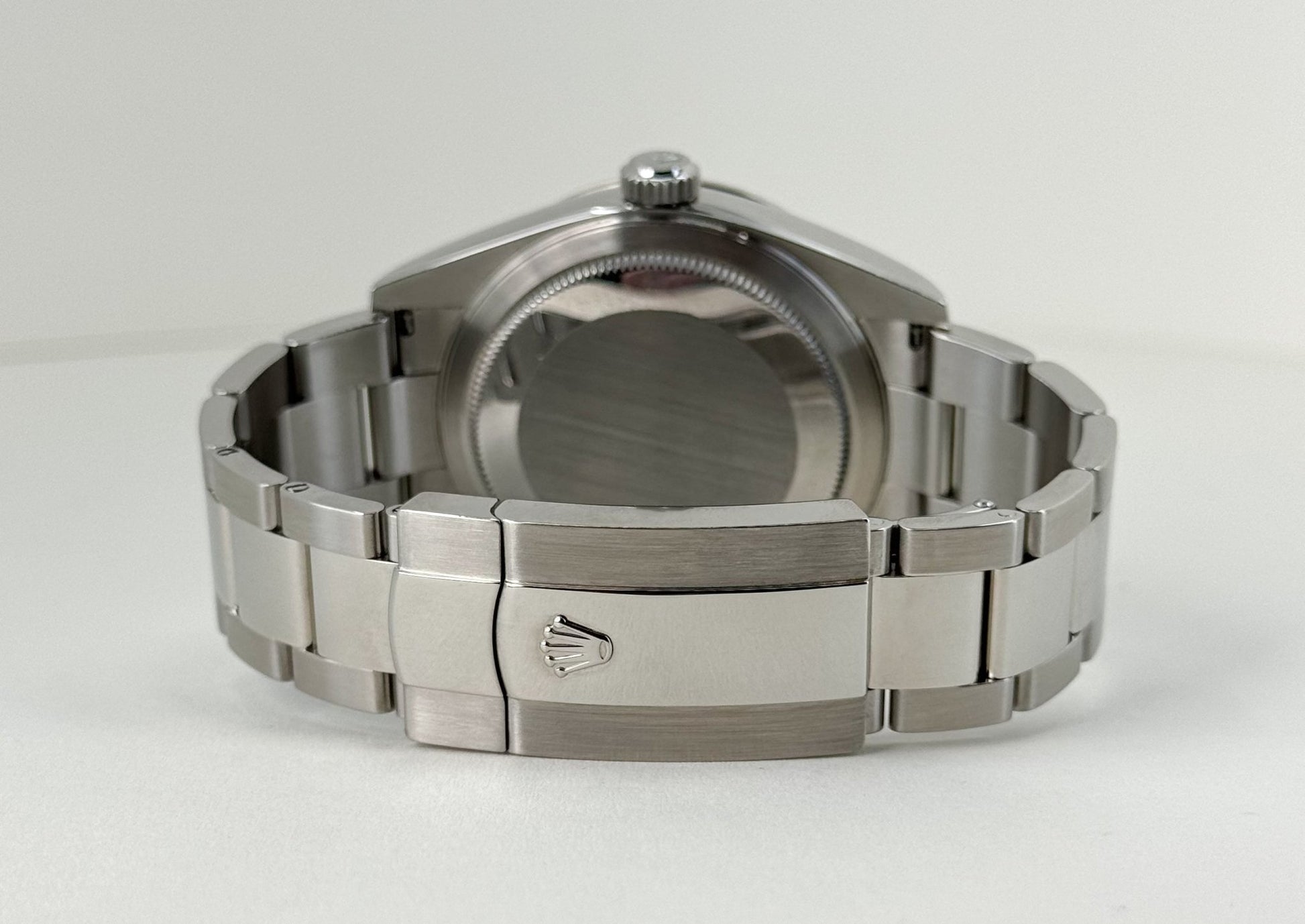 Rolex Sky-Dweller Stainless Steel White Index Dial Fluted White Gold Bezel Oyster Bracelet 326934 - Luxury Time NYC