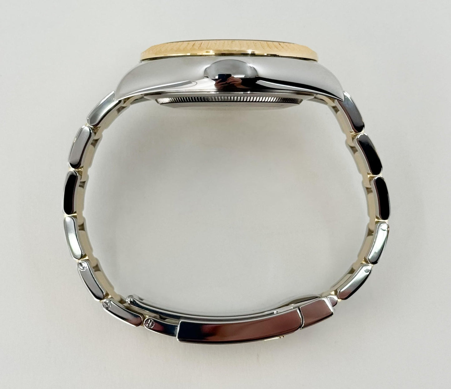 Rolex Sky-Dweller Yellow Gold/Steel Black Index Dial Fluted Bezel Oyster Bracelet 326933 - Luxury Time NYC