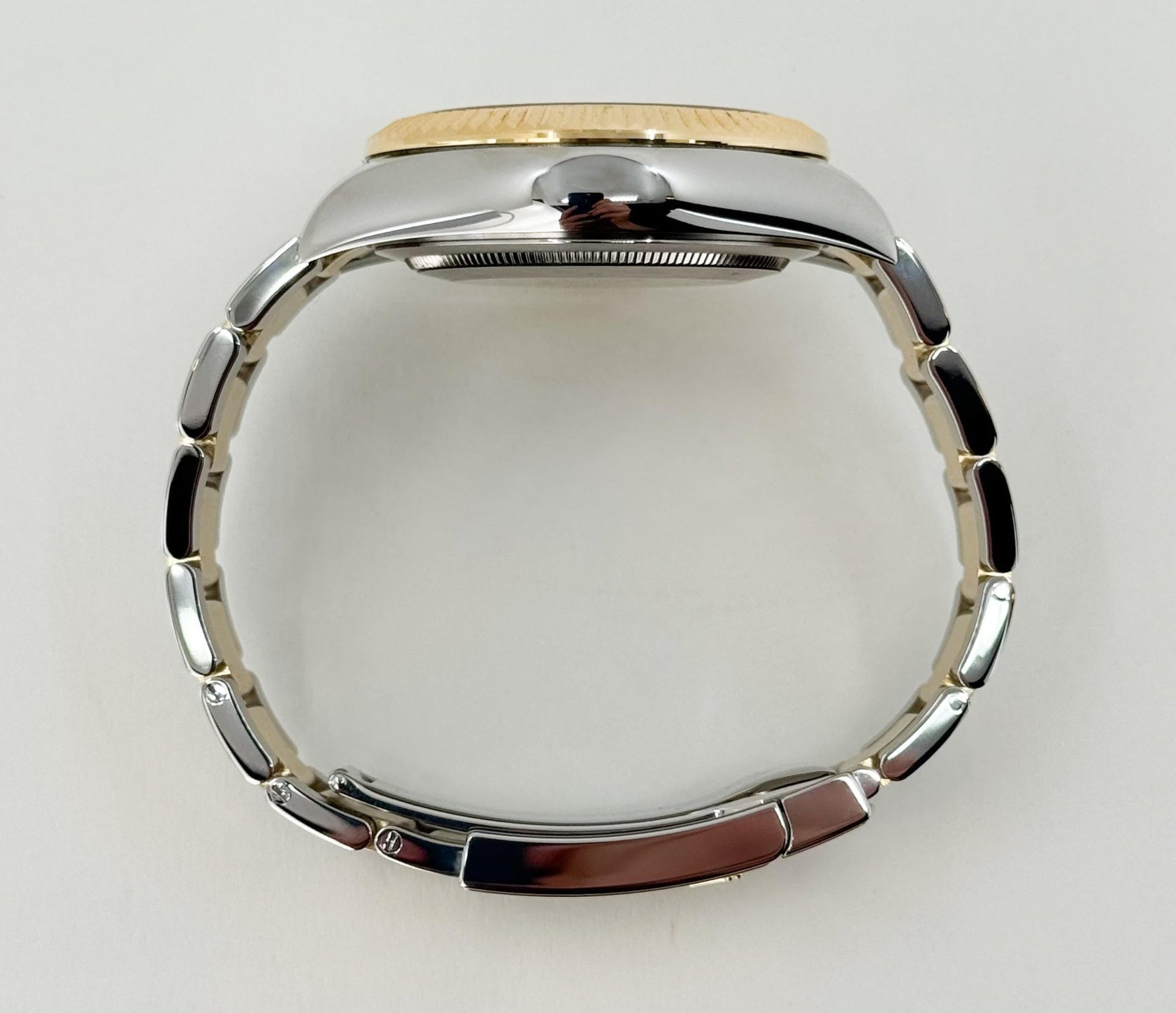 Rolex Sky-Dweller Yellow Gold/Steel Black Index Dial Fluted Bezel Oyster Bracelet 326933 - Luxury Time NYC