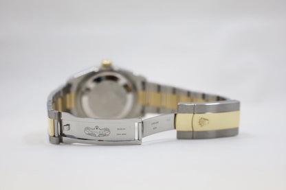 Rolex Sky-Dweller Yellow Gold/Steel Champagne Index Dial Fluted Bezel Oyster Bracelet 326933 - Luxury Time NYC INC