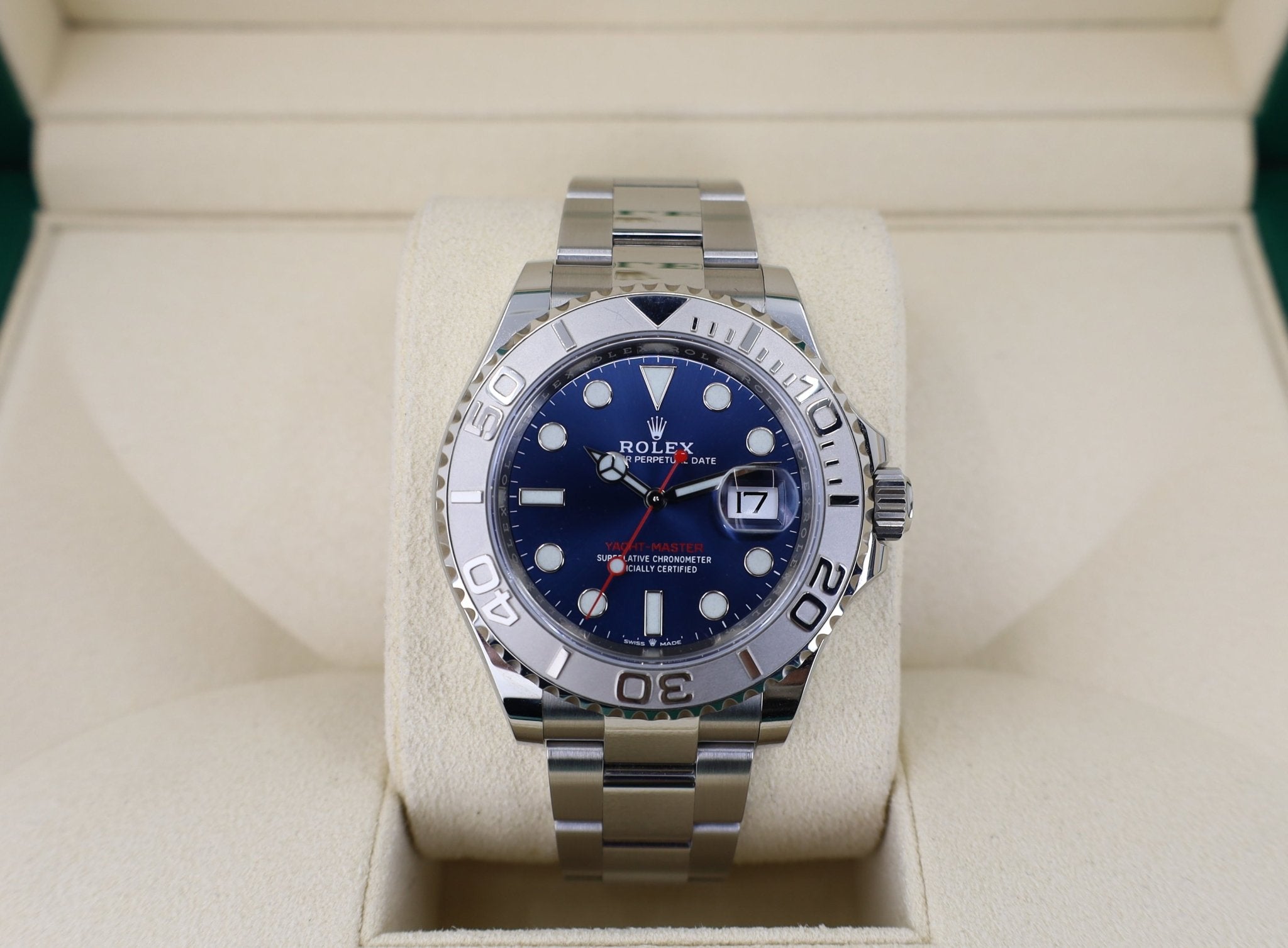 Rolex Yacht-Master 40 Two-Tone Platinum & Steel Watch - Blue
